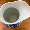 Spode Blue Italian Lidded Canister and Blue Leaf Motif Ceramic Pitcher - 6