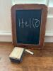 Antique L.E. Moran Co. Student Slate Chalkboard Set