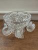 Miniature Vintage Pressed Glass Punch Bowl Set w/6 Cups