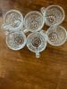 Miniature Vintage Pressed Glass Punch Bowl Set w/6 Cups - 2