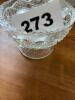 Miniature Vintage Pressed Glass Punch Bowl Set w/6 Cups - 7