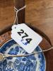 Antique Butter Serving Set: Blue Willow Dish, Wooden Paddle - 9