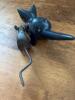 Hand-Carved Soapstone Cat Figurine & Cast Iron Mouse Figure - 3