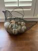 Vintage Wire Hen Egg Basket, Breadboard and Knife - 2