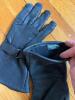 Brown & Black Leather Bags, 3 Pairs Women's Leather Gloves - 3