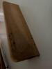 Wall-Mounted Solid Wood Coat Rack 3 Pegs with Shelf - 2