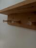 Wall-Mounted Solid Wood Coat Rack 3 Pegs with Shelf - 3