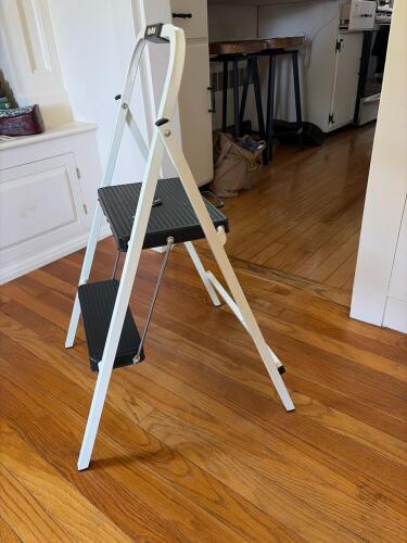 Easy Reach Folding 2-Step Ladder, Steel Frame