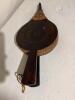 Antique Wood & Leather Fireplace Bellows and Cleaning Brush - 2