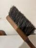 Antique Wood & Leather Fireplace Bellows and Cleaning Brush - 7