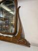Antique Oak Dresser Mirror, 38.5" Wide, Ornate Victorian Revival, Tilting Tabletop Stand - 4