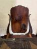 Antique Oak Dresser Mirror, 38.5" Wide, Ornate Victorian Revival, Tilting Tabletop Stand - 6