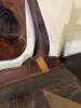 Antique Oak Dresser Mirror, 38.5" Wide, Ornate Victorian Revival, Tilting Tabletop Stand - 9