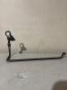 Hand-Forged Wrought Iron Towel Bar with Decorative Animal Head, 12" Length