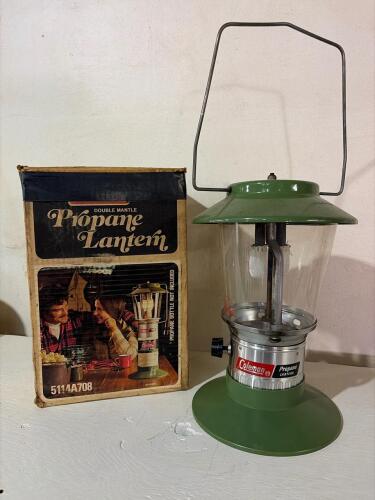Coleman Double Mantle Propane Lantern Pyrex Globe