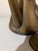 Vintage French Brass Coffee Pot, Wood Handle, 5.3" Tall, 6.5" Base, Made in France - 6