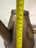 Vintage French Brass Coffee Pot, Wood Handle, 5.3" Tall, 6.5" Base, Made in France - 7