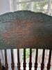Solid Wood Rocking Chair with Cream Upholstered Seat - 3