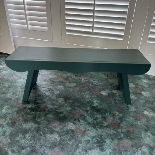 Green Wooden Bench