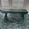 Green Wooden Bench