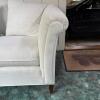 Light Beige Rolled Arm Loveseat with Accent Pillows - 3