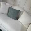 Light Beige Rolled Arm Loveseat with Accent Pillows - 4
