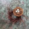 Twig Wreath and Faux Bird Nests