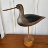 Hand-Carved Wooden Shorebird Decoy