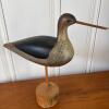 Hand-Carved Wooden Shorebird Decoy - 3