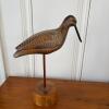 Hand-Carved Shorebird Decoy with Maker&rsquo;s Mark