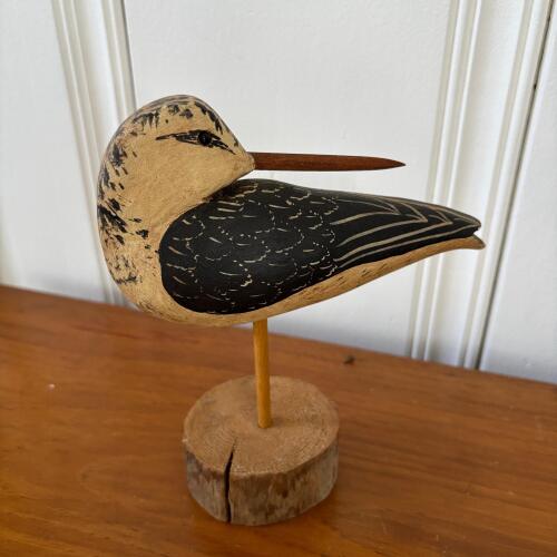 Hand-Carved Yellowlegs Shorebird Decoy by J. O'Leary