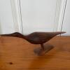 Hand-Carved Wooden Shorebird Sculpture - 2