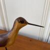 Hand-Carved Wooden Yellowlegs Shorebird Decoy on Driftwood Base - 3