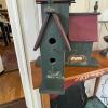 Hand-Crafted, Hand-Painted 3-Chamber Wooden Birdhouse - 2