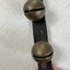 Antique Leather Strap with 8 Brass Sleigh Bells - 3