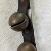 Antique Leather Strap with 8 Brass Sleigh Bells - 4