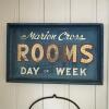 32"x21" Wooden "Rooms for Rent" Sign by Marion Cross