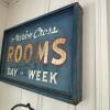 32"x21" Wooden "Rooms for Rent" Sign by Marion Cross - 2