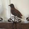 Wrought Iron Wall Hook Rack Bird Motif &ndash; 6 Hooks - 3