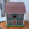 Pair of Handcrafted Wooden Birdhouses One Signed By Artist - 2