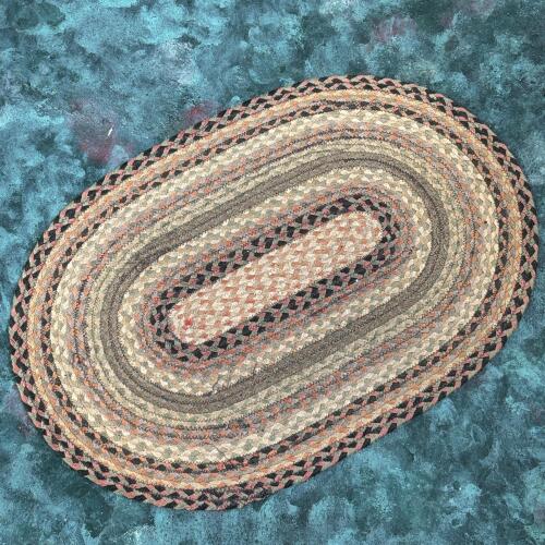 30" x 21" Oval Braided Area Rug