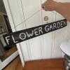 Hand-Painted Rustic "Flower Garden" Wooden Sign - 4