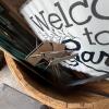 Garden Decor Lot in Half Whiskey Barrel - 7