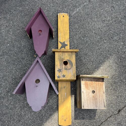 Four Decorative Birdhouses