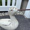 Decorative Wooden Shorebird Decoy on Bark Wood Base - 2