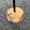 Decorative Wooden Shorebird Decoy on Bark Wood Base - 3