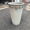 Decorative Concrete Planter Pot with Rose Relief Band