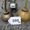 Vintage Metal Oil Cans Set of 3 - 5