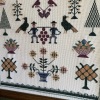 Framed Cross Stitch Sampler with Alphabet and Motifs - 3