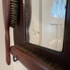 Antique Wall-Mounted Vanity Brush Set with Mirror - 5